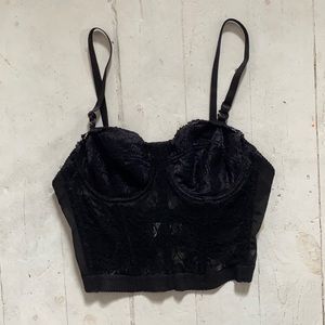 Black lace corset